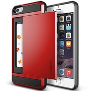 iPhone6 Plus 5.5インチ対応 Damda Slide [ICカードケース搭載 プラスチック×TPUハードケース クリムゾンレッド]