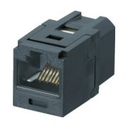 CC5E88BL [カテゴリ5E JJアダプタ RJ45中継用ジャック 黒]