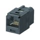 CC6X88BL [カテゴリ6A JJアダプタ RJ45中継用ジャック 黒]