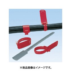 マーカーストラップ付き 結束バンド 赤 CM4S-L2
