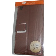 IQ-XPZ3-DBR [XperiaZ3用スタンダード手帳型レザーケース ダークブラウン]