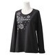 S05843 [SC スノーグラフィック ロングスリーブ T シャツ JAZ1 レディース Lサイズ ブラック]