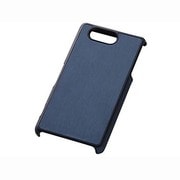 RT-SO02GLC10/DN [Xperia Z3 Compact SO-02G専用 レザージャケット オープンタイプ テクスチャー 合皮タイプ ヘアラインダークネイビー]