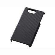 RT-SO02GLC10/CB [Xperia Z3 Compact SO-02G専用 レザージャケット オープンタイプ テクスチャー 合皮タイプ カーボンブラック]