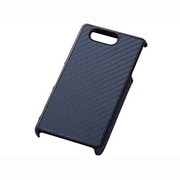 RT-SO02GLC10/CN [Xperia Z3 Compact SO-02G専用 レザージャケット オープンタイプ テクスチャー 合皮タイプ カーボンネイビー]