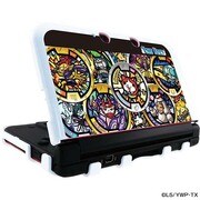 ニンテンドー3DSLL用 妖怪ウォッチ カスタムハードカバー3 メダル柄ブラック