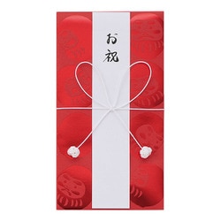 ミドリ 祝儀袋 金封285 お祝 茜 だるま柄 25285006