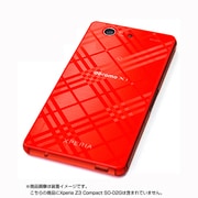 Z574Z3COM2 [Xperia Z3 Compact SO-02G用 背面保護フィルム 液晶保護フィルム付 ラインチェック柄]