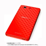 Z574Z3COM3 [Xperia Z3 Compact SO-02G用 背面保護フィルム 液晶保護フィルム付 水玉柄]
