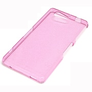 1427Z3COM [Xperia Z3 Compact SO-02G専用 イージーハードケース 液晶保護フィルム付 ラメ クリアピンク]