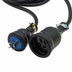 延長コード 屋外用3相200V 5m T4P20AW-5 三相200V延長コード(屋外用) TRUSCO 1口 黒色 長さ5m