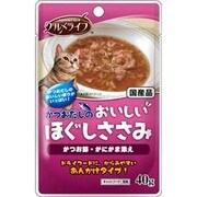 かつおだしのおいしいほぐしささみ かつお節・かにかま添え 40g [猫用 レトルト・ウェット すべての年齢に]
