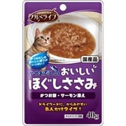 かつおだしのおいしいほぐしささみ かつお節・サーモン添え 40g [猫用 レトルト・ウェット すべての年齢に]