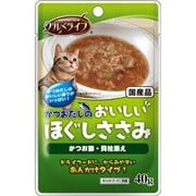 かつおだしのおいしいほぐしささみ かつお節・貝柱添え 40g [猫用 レトルト・ウェット すべての年齢に]