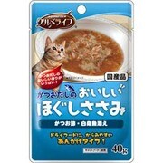 かつおだしのおいしいほぐしささみ かつお節・白身魚添え 40g [猫用 レトルト・ウェット すべての年齢に]