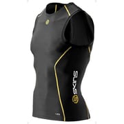 J60052003D-BKYL-XL [A200 メンズスリーブレストップ ブラック×イエロー サイズXL]