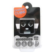 キャラキューブ USBポート AC充電器 ガチャピン・ブラック CU-GM-03