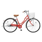 シティサイクル NOLKOG（ノルコグ） H型 ダイナモランプ 27型 変速なし E.Xフレッシュレッド NH704