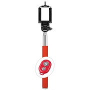 自分撮りスティック smastick（スマスティック） Bluetooth接続 リモコンシャッタータイプ レッド SS-02RRD