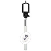 自分撮りスティック smastick（スマスティック） Bluetooth接続 リモコンシャッタータイプ ホワイト SS-02RWH