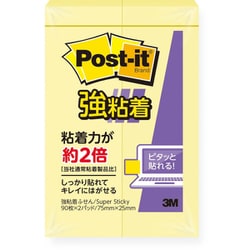 ポスト・イット 強粘着ノート 75×25mm イエロー 500SS-RPY