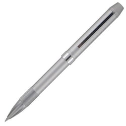 メタリノフィット 2色（黒・赤）油性ボールペン 0.7mm＋シャープペンシル 0.5mm シルバー 16-0219-219