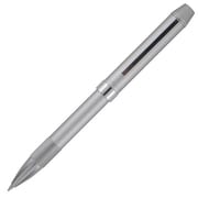 メタリノフィット 2色(黒・赤)油性ボールペン 0.7mm+シャープペンシル 0.5mm シルバー 16-0219-219