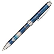 優美蒔絵 複合筆記具 四季の富士 2色(黒・赤)油性ボールペン 0.7mm+シャープペンシル 0.5mm 夏 16-0348-240