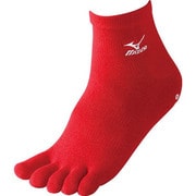 51UF14762 [5本指 レーシングソックス レッド 23-25cm ユニセックス]