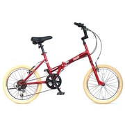 折りたたみ自転車 コールマン 20型 外装6段変速 MT 保険付 レッド 15COL/FD206MT 3273