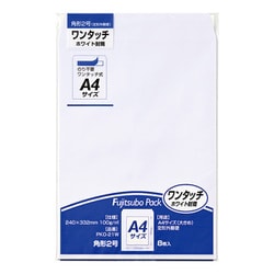 ワンタッチ 角2 100G ホワイト PKO-21W