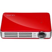QUMI モバイルプロジェクター 500ルーメン WXGA対応 HD720P DLP Wi-Fi接続対応 レッド Q5-R-RD