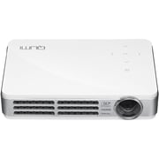 モバイルプロジェクター 500ルーメン WXGA対応対応 HD720P DLP HDMI端子 MHL対応 ホワイト QUMI Q4-WT