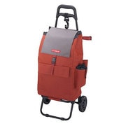 保冷キャリーカート レッド [収納時はコンパクトに折りたたみ可能　容量約40L]