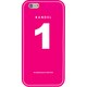 iPhone 6 ピンク No.1 [バンデル iPhone 6専用シリコンケース ナンバー Pink×White]