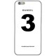 iPhone 6 Plus 白 No.3 [バンデル iPhone 6 Plus専用シリコンケース ナンバー ホワイト]