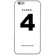 iPhone 6 Plus 白 No.4 [バンデル iPhone 6 Plus専用シリコンケース ナンバー ホワイト]