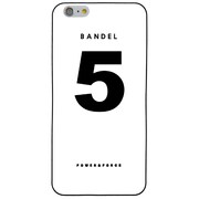 iPhone 6 Plus 白 No.5 [バンデル iPhone 6 Plus専用シリコンケース ナンバー ホワイト]