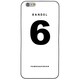 iPhone 6 Plus 白 No.6 [バンデル iPhone 6 Plus専用シリコンケース ナンバー ホワイト]