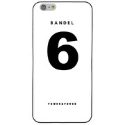 iPhone 6 Plus 白 No.6 [バンデル iPhone 6 Plus専用シリコンケース ナンバー ホワイト]