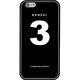 iPhone 6 Plus 黒 No.3 [バンデル iPhone 6 Plus専用シリコンケース ナンバー ブラック]