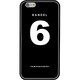 iPhone 6 Plus 黒 No.6 [バンデル iPhone 6 Plus専用シリコンケース ナンバー ブラック]