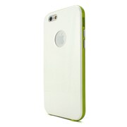 I6N06-14D421-12 [iPhone 6用ケース Tryit Slim Fit Case Metalic Series ホワイト×グリーン]