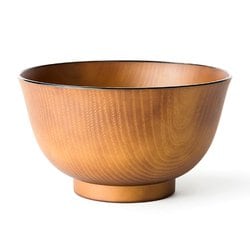 洗浄多用椀 羽反全木目茶