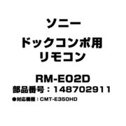 RM-E02D [ドックコンポ用 リモコン 148702911]