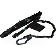 HWS-RY [安全帯 エアー式サポーターベルト付 じゃばら式 タフアルミ 自在環 反射テープ/黒]