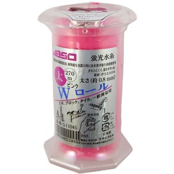 G-11045 [蛍光水糸 Wロール 太 ピンク 270m]