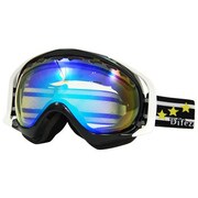 DFG-1215-1 [ゴーグル DIFEZA(ディフェーザ) シャイニーブラック/シャイニーホワイト 球面ダブルレンズ 眼鏡対応・ヘルメット対応]