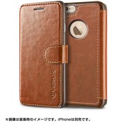 iPhone 6 Plus 5.5インチ対応 Dandy Layered Leather ブックタイプ 手帳型 PU レザーケース ブラウン+ダークブラウン