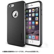 iPhone 6 Plus 5.5インチ対応 IRON SHIELD アルミバンパー×TPU ハイブリッドケース ダークシルバー